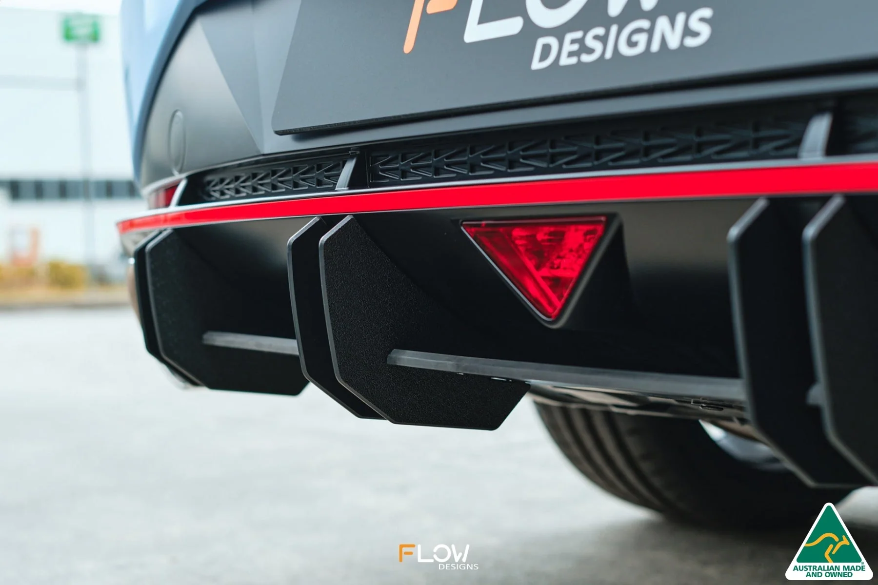Flow Designs CN7 i30N Sedan (2021) Flow-Lock Rear Diffuser GLOSS BLACK - Image 4