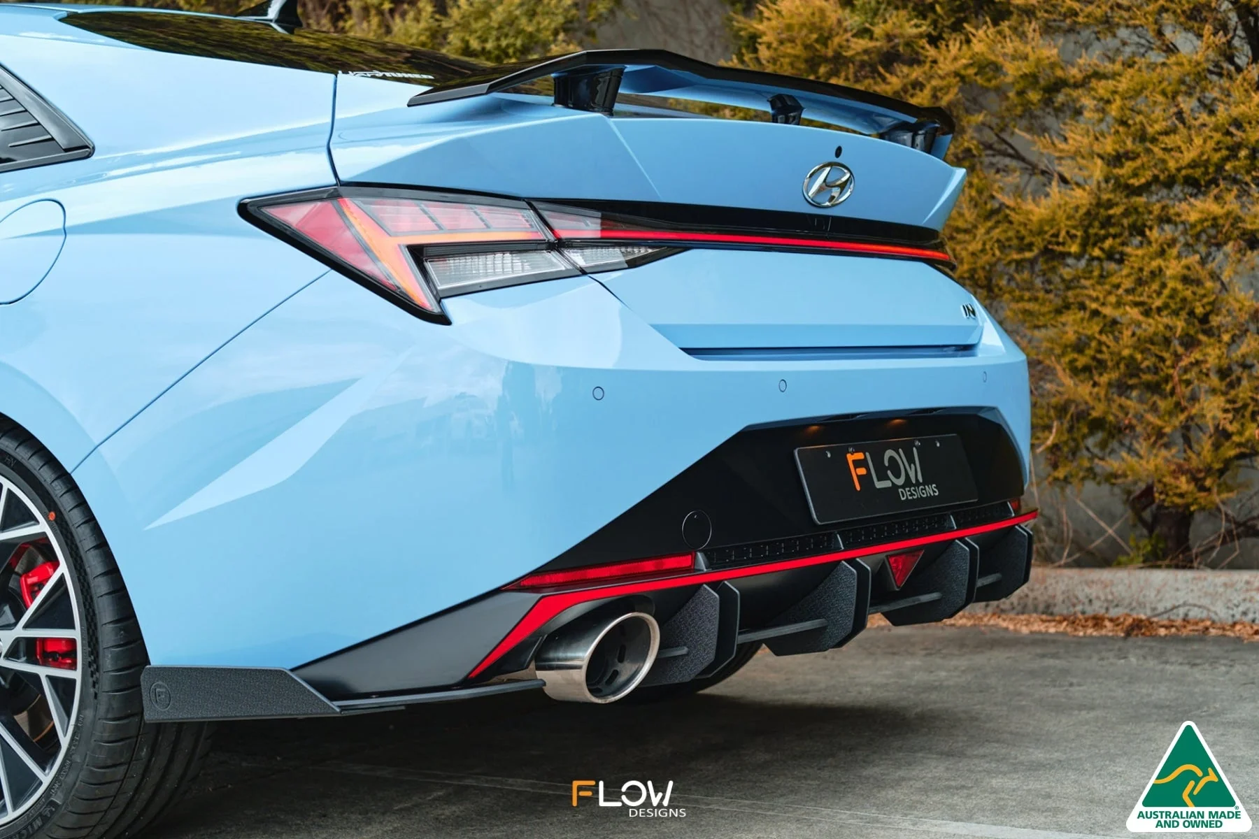 Flow Designs CN7 i30N Sedan (2021) Flow-Lock Rear Diffuser GLOSS BLACK - Image 8
