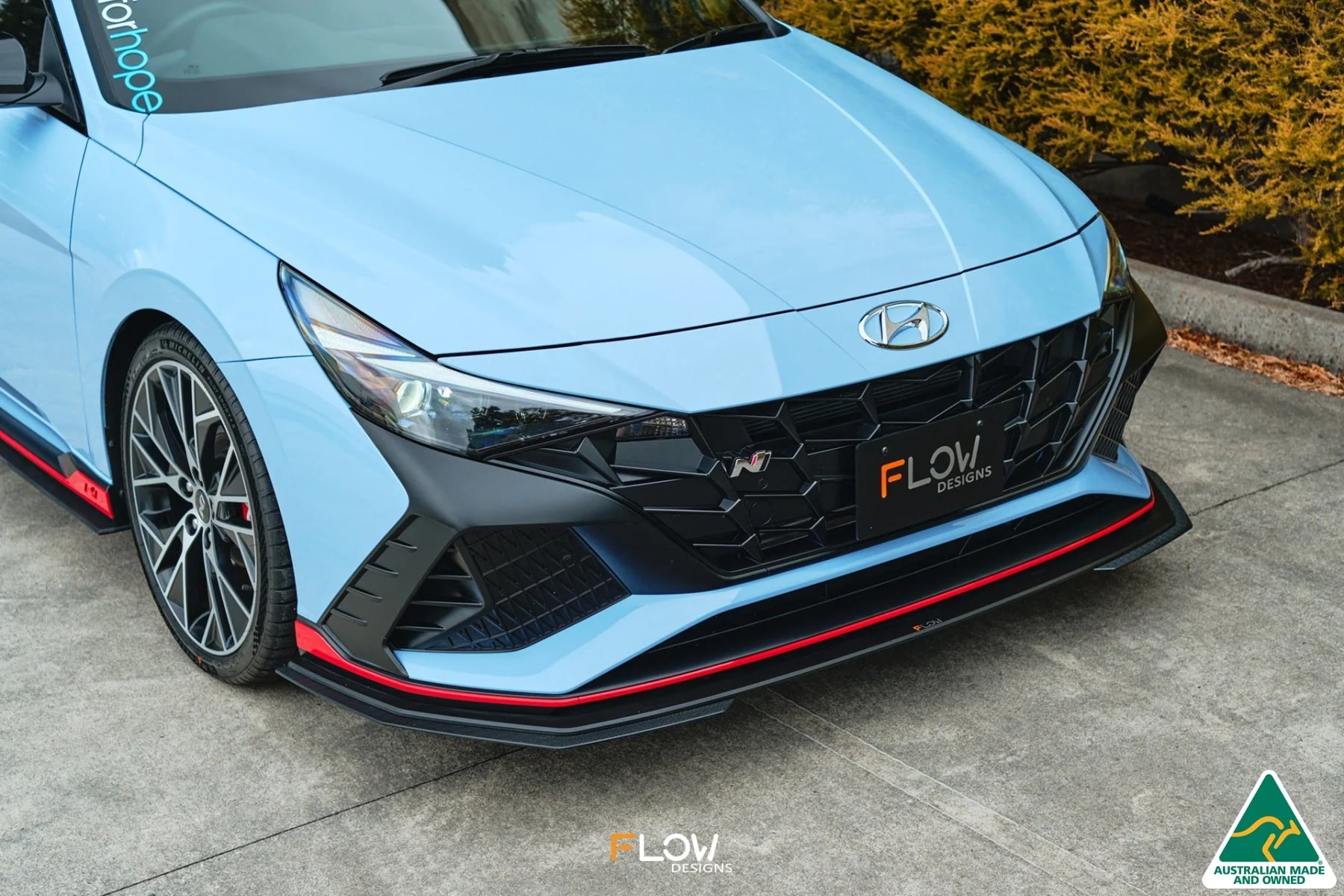 Flow Designs CN7 i30N Sedan (2021-2023) Front Lip Splitter & Mounting Brackets [GLOSS BLACK] - Pair - Image 8