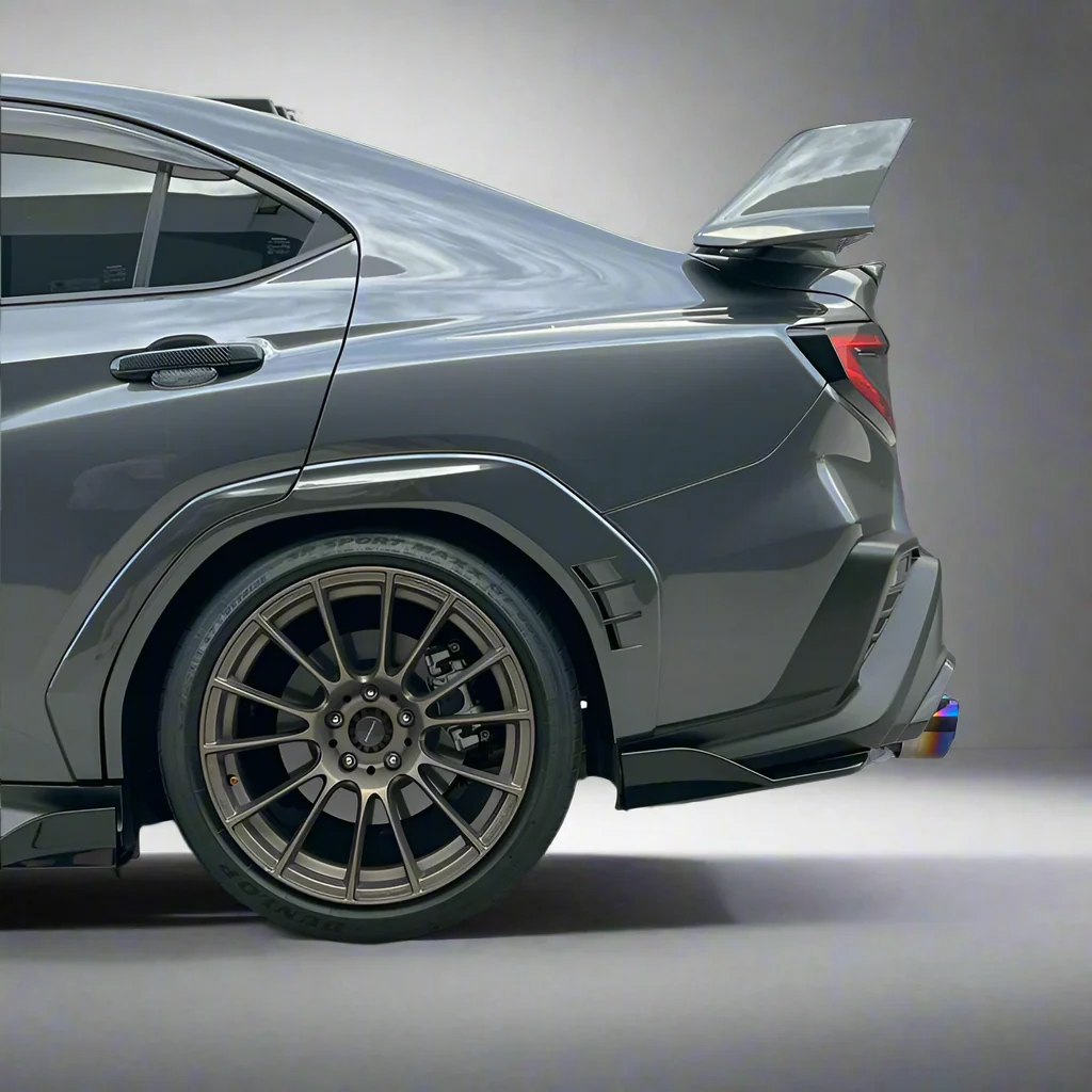 DMAKER STI-Spec V2 Rear Side Spats/Under Spoiler For 2022+ Subaru WRX VB [Crystal Black]