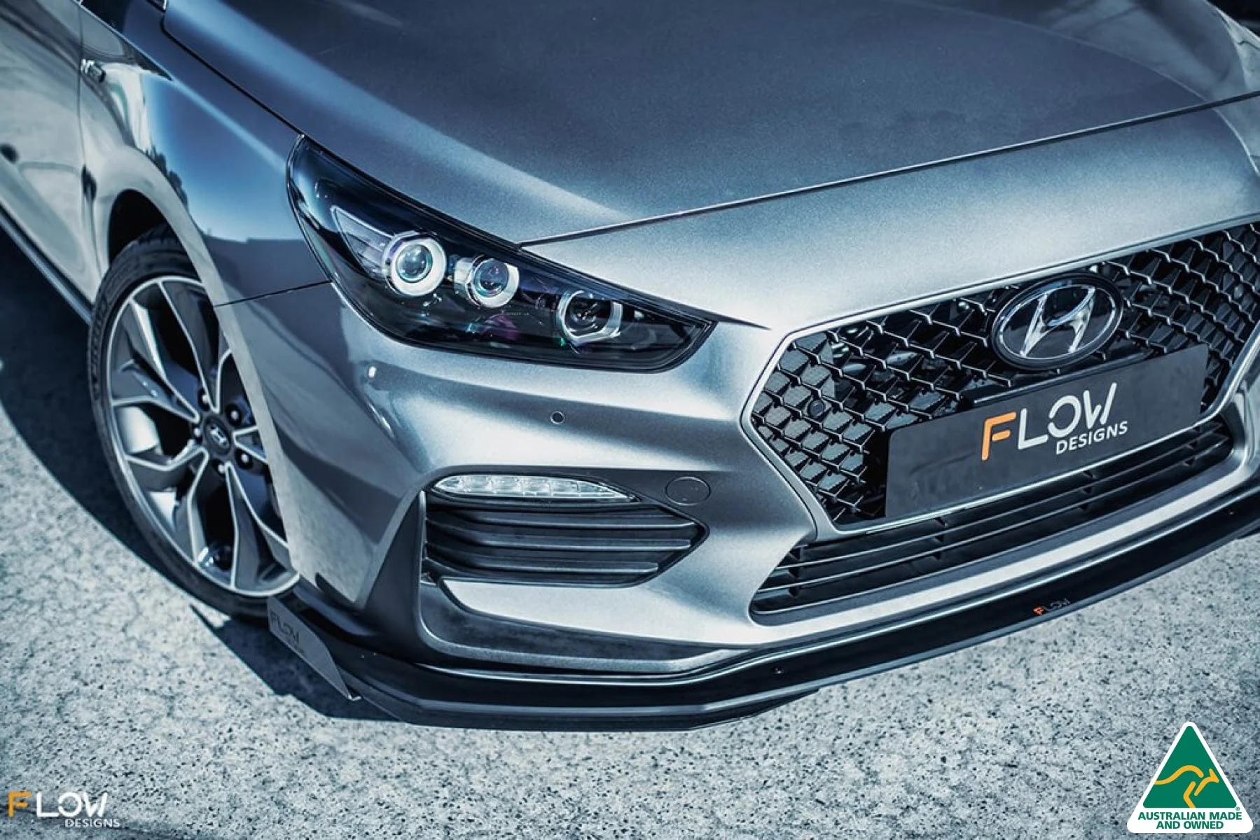 Flow Designs i30 N Line Hatch PD (2018+) Front Lip Splitter Winglets - Pair - Image 4