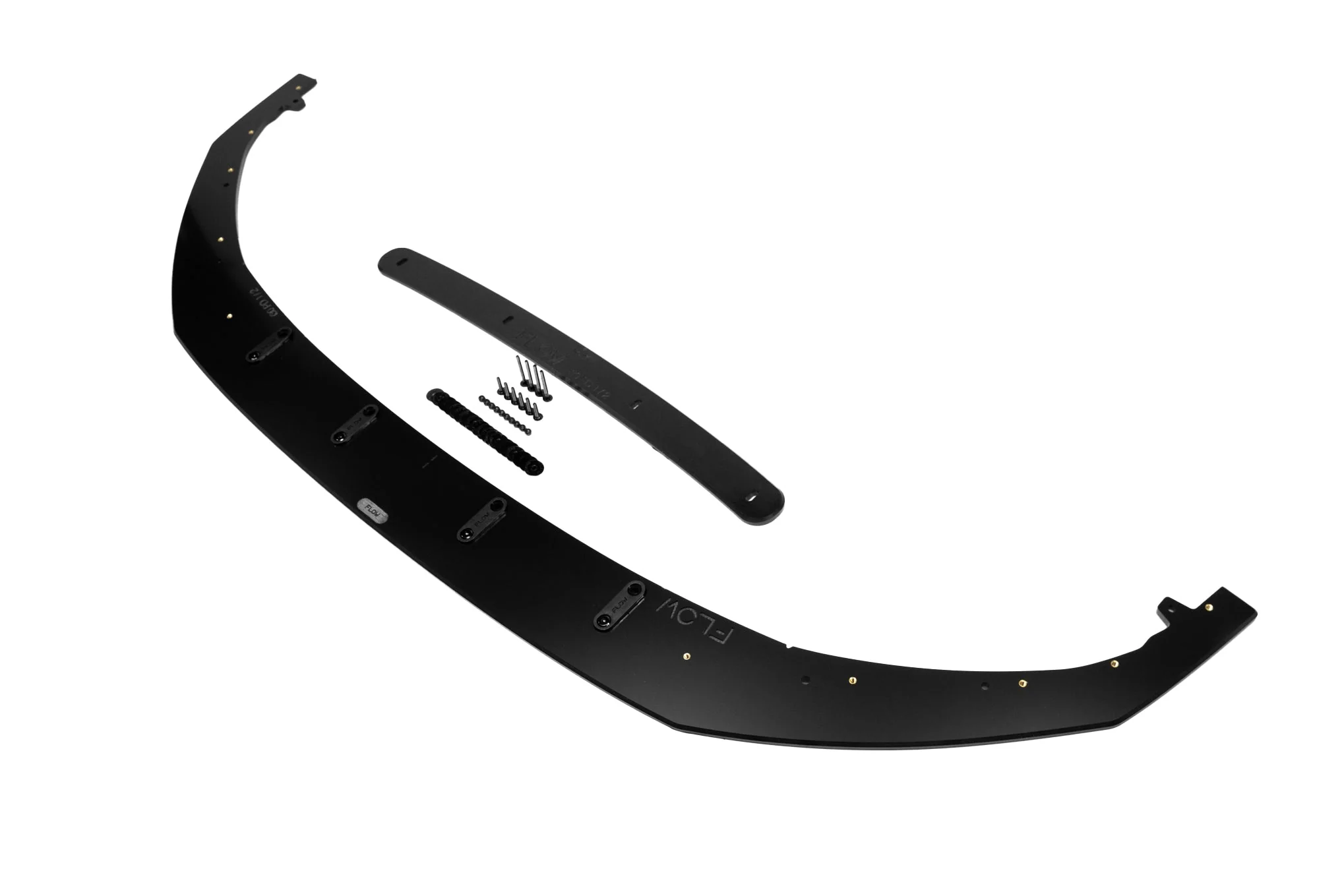 Flow Designs i30 SR Hatch (2017-2018) Front Lip Splitter & Mounting Brace [GLOSS BLACK]