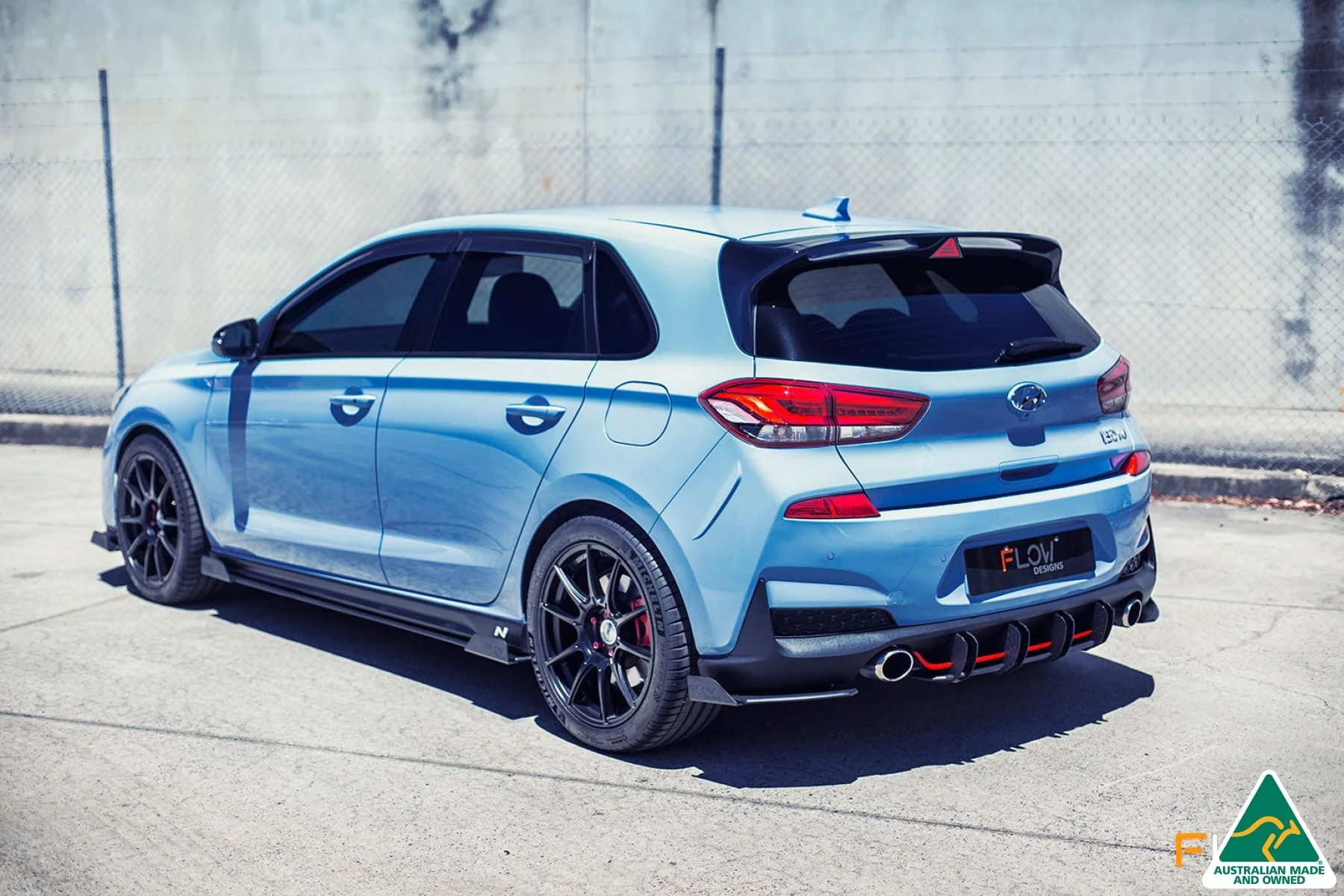 Flow Designs i30N Hatch PD (2018-2020) Rear Spats [GLOSS BLACK] - Pair - Image 2