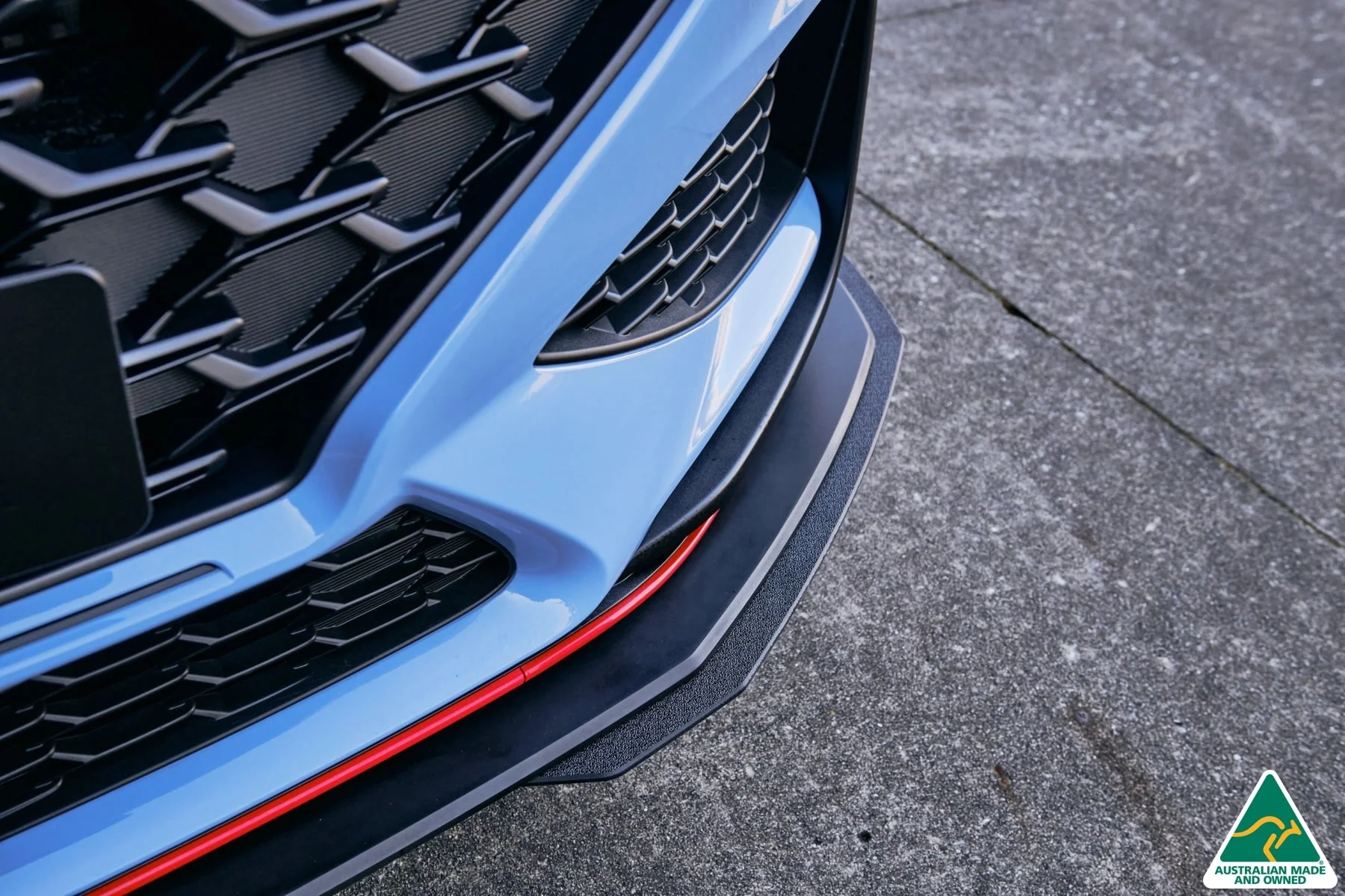 Flow Designs i30N Hatch PD FL (2021) Front Lip Splitter & Reinforcement Brackets [GLOSS BLACK] - Image 4