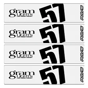 Rays Gram Lights Style Wheel Stickers 57DR 57CR - Image 3