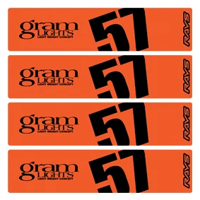 Rays Gram Lights Style Wheel Stickers 57DR 57CR - Image 6