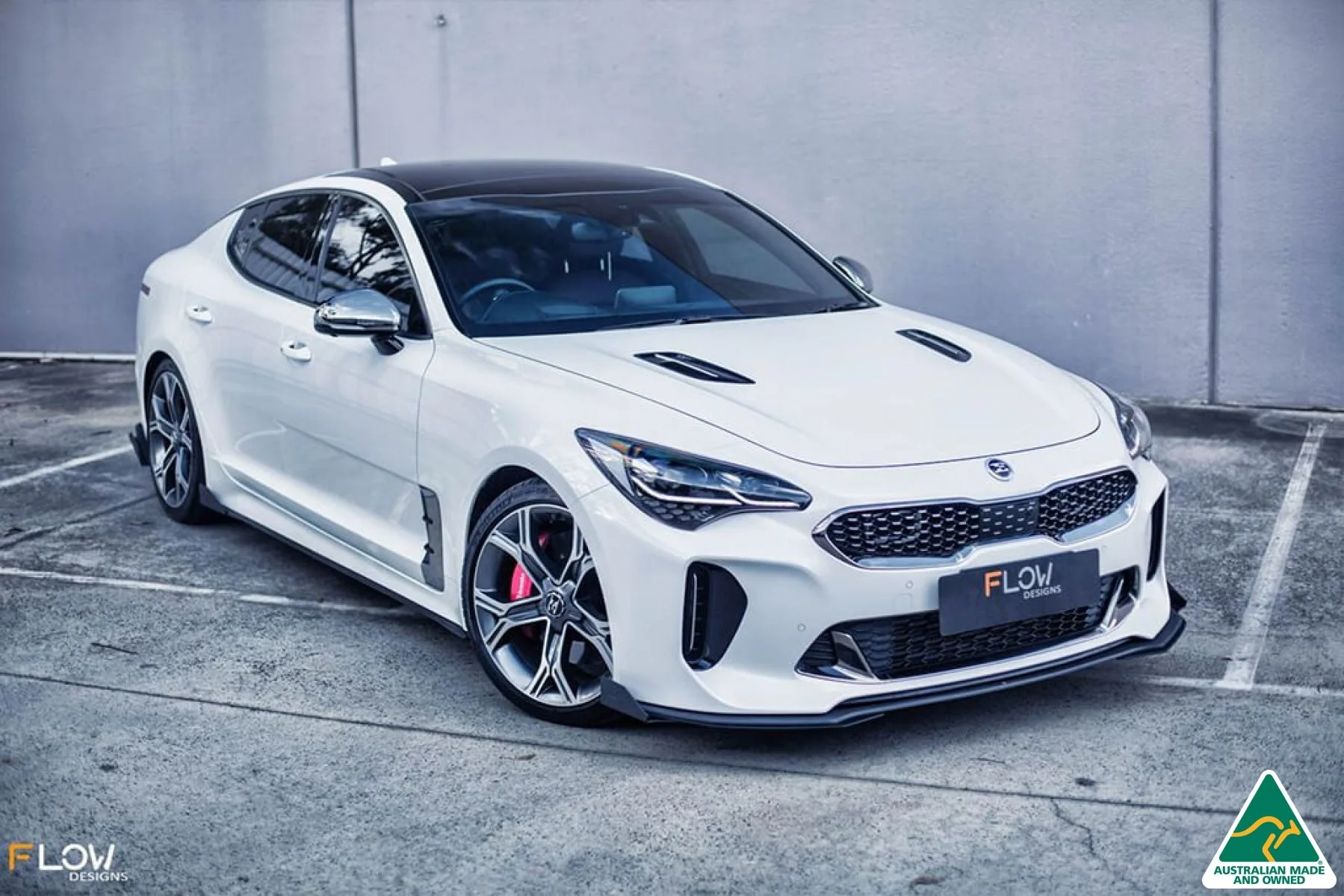 Flow Designs Stinger CK GT Front Lip Splitter & Bumper Reinforcement Brackets - Image 2