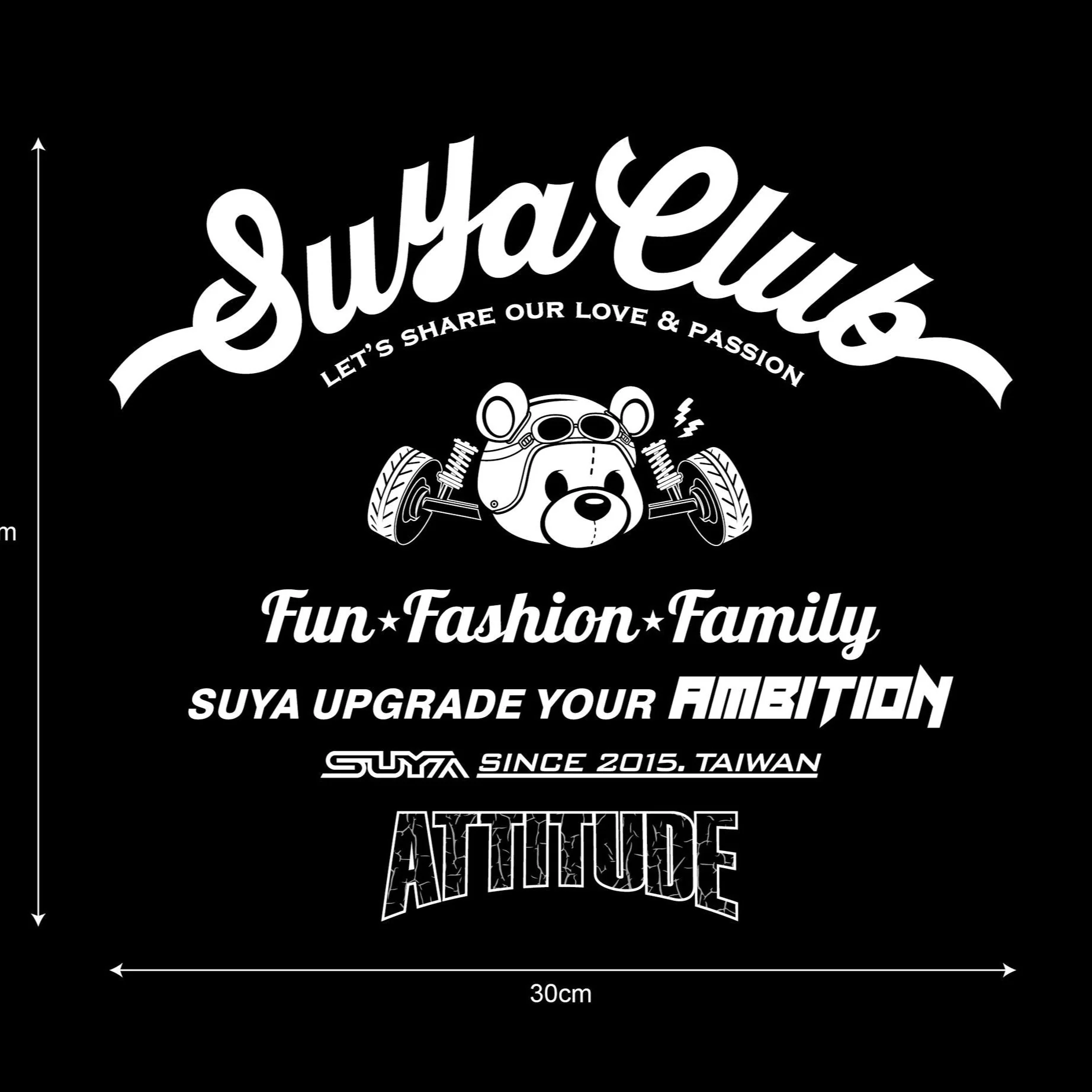 SUYA Stickers & Overlays - "SUYA Attitude" Car Vinyl Stickers