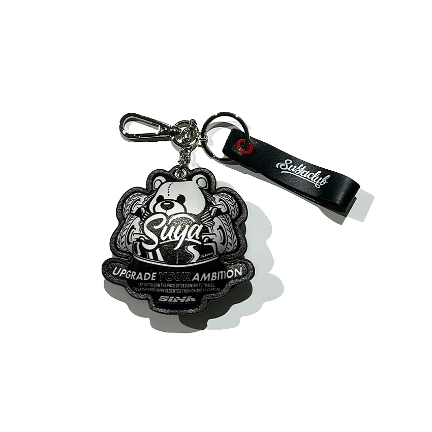 SUYA Merchandise - "Power Bear" Leather Strap with Pillow Keychain - Image 3