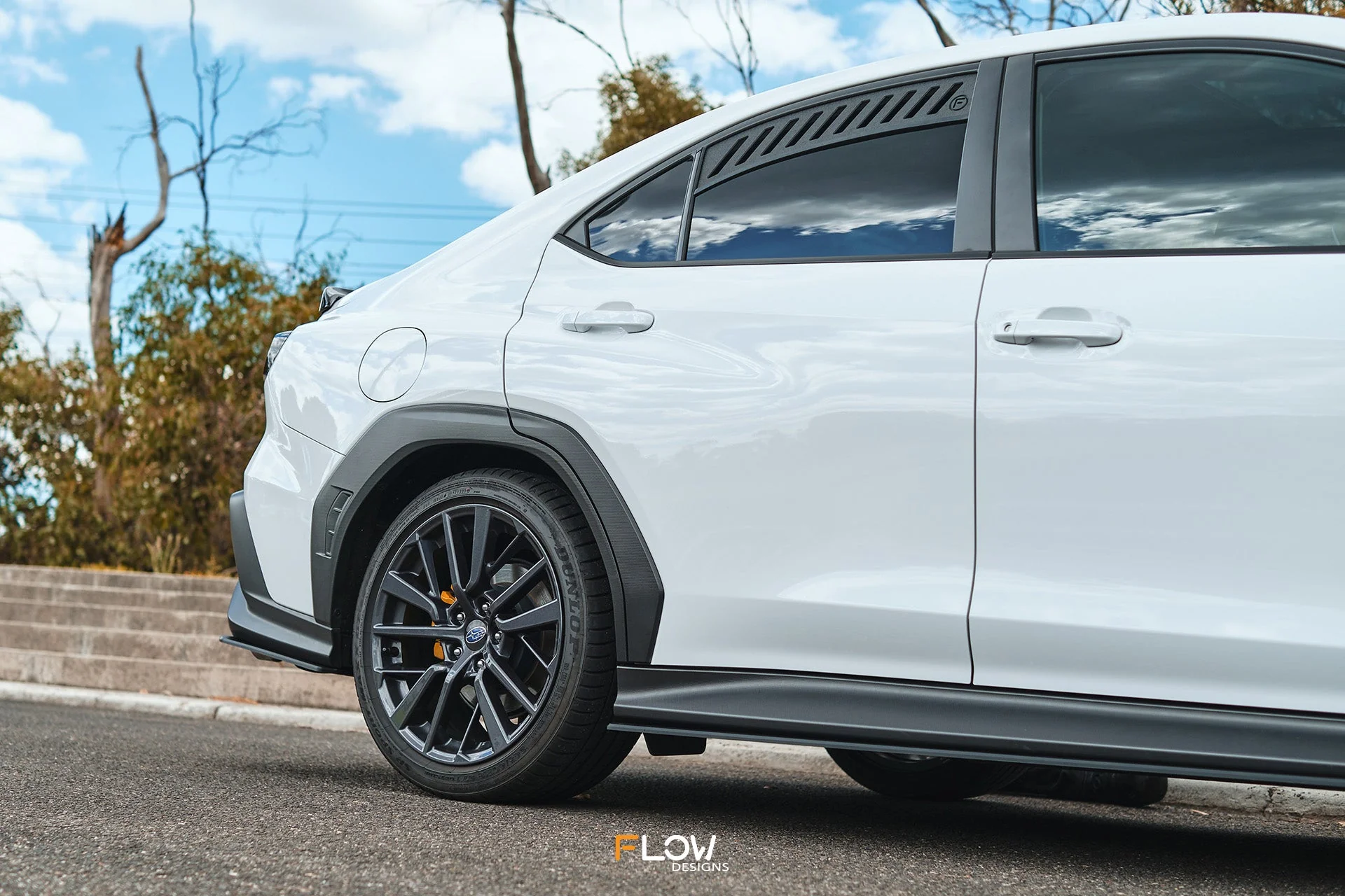 Flow Designs Rear Spats for 2022+ WRX VB - Textured [Pair] - Image 6