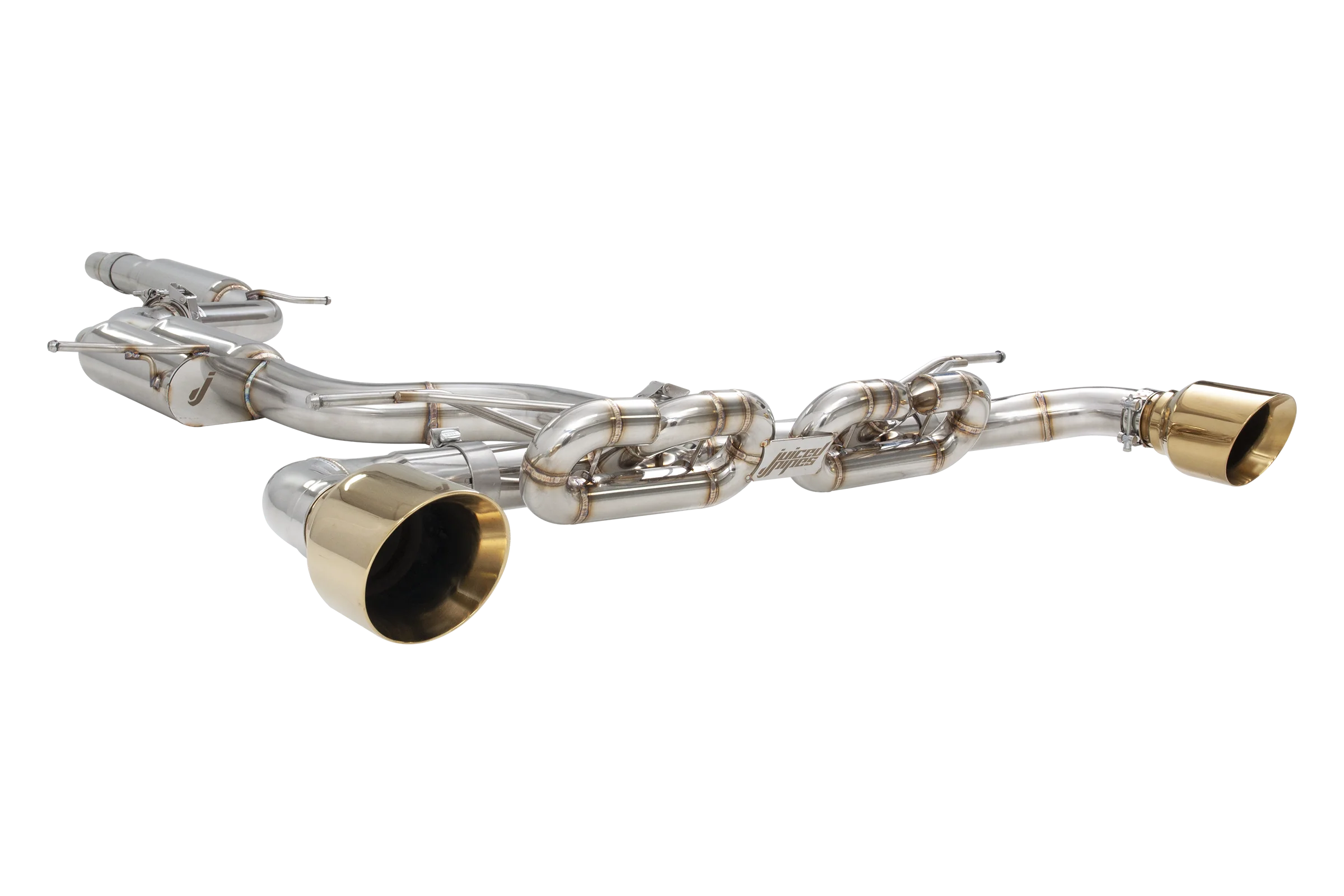 Volkswagen Golf GTI MK7 to MK8.5 3" Cat Back Exhaust System with Gold Tips