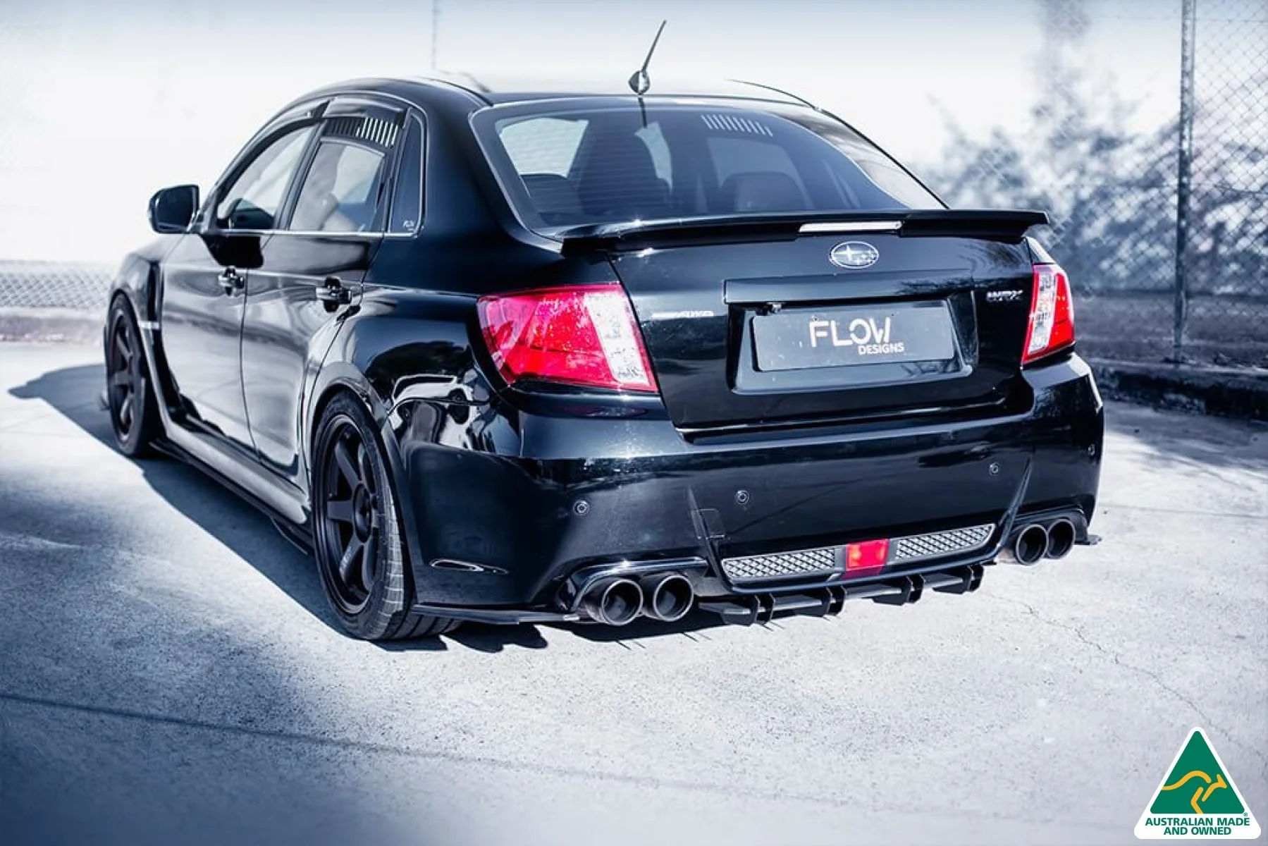 Flow Designs Flow-Lock Rear Diffuser for Subaru Impreza WRX & STI G3 Sedan FL - Image 2