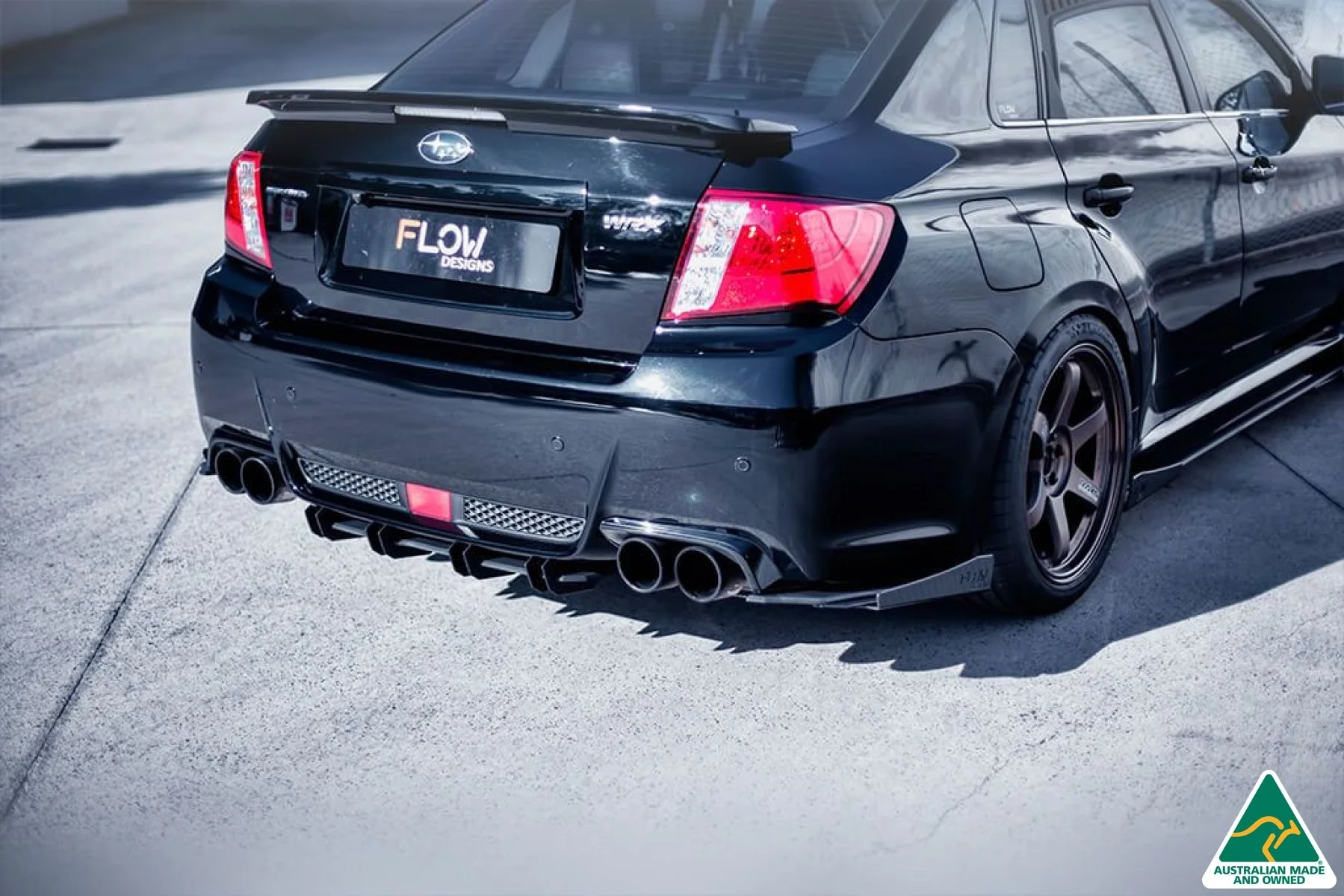Flow Designs Flow-Lock Rear Diffuser for Subaru Impreza WRX & STI G3 Sedan FL - Image 6